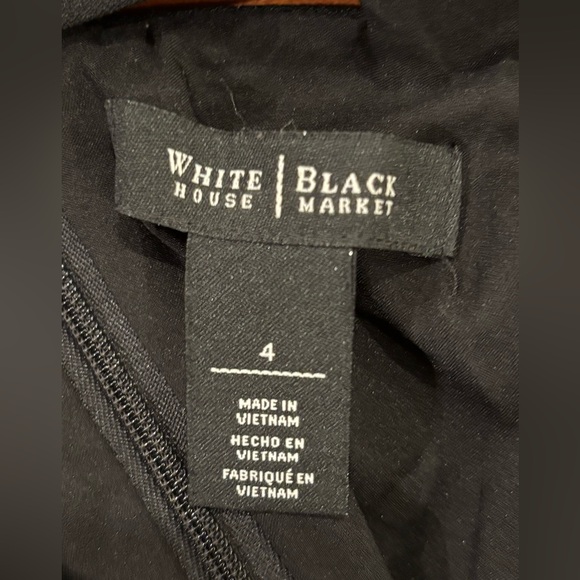 WHBM Dress w Black and White Floral Skirt, Black Jersey Top, & Pink Waist Bow, 4 - Picture 9 of 12